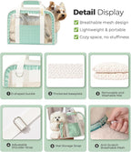 Pet Carrier for Medium Cats, Dog Carrier with Soft-Sided Cat Carriers with Breathable Mesh for Small/Medium Cats Dogs Puppies (Up to 13lbs), Foldable with Safety Buckle for Travel - Green
