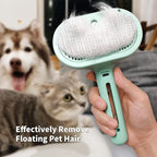 Cat Steam Brush for Shedding, 3 In 1 Steam Pet Brush Self Cleaning, Dog Brush for Long and Short Hair Dogs and Cats, Pet Grooming Comb Remove Tangled Loose Hair, Type-C Fast Charging (Green)