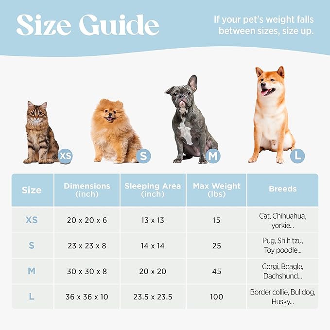 LE SURE Donut Large Dog Bed - Round Cat Beds for Indoor Anti-Anxiety Calming Pet Beds, Washable Cute Modern Beds with Jacquard Shaggy Plush & Anti Slip Bottom, 36 Inch, Ice Melt