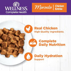 Wellness Complete Health Cubed Adult Wet Cat Food, Natural, Protein-Rich, Grain Free, 5.5 Ounce, 24 Pack, (Chicken Entrée)