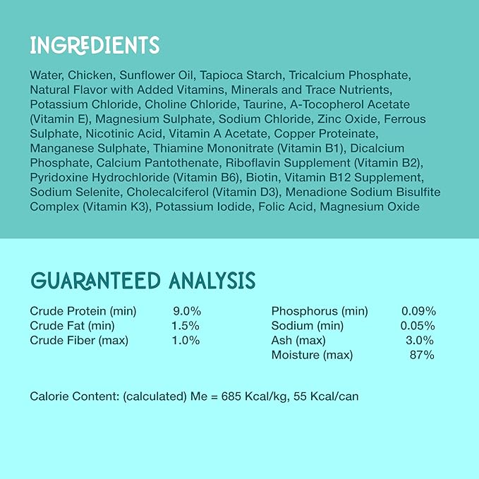 LOVE, NALA - Single Protein Chicken Flaked Wet Cat Food - Hydration Broth, Natural, Grain-Free, Non-GMO, No Gums, No Carrageenan, Human-Grade Chicken, Added Vitamins & Minerals - 2.8 oz, 12 Cans