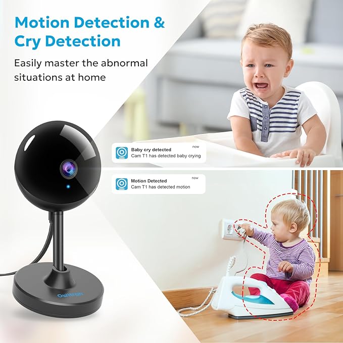owltron Indoor Security Camera 4MP, 2 Pack 2.4GHz&5G Dual Band WiFi Home Cameras for Baby Monitor Elderly/Dog/Pet/Nanny Cam with Phone app, 24/7 Cloud&SD Card Storage, 2-Way Audio, Works with Alexa