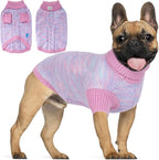 Pet Clothing,Turtleneck Dog Sweater,Sweaters for Dogs Boys and Girls,Pullover Dog Sweaters,Pet Knitted Clothes,Fit for Different Kinds Dogs,for Spring,Autumn and Winter(Pink S)