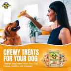 Tibetan Dog Chew Yak Cheese Sticks for Aggressive Chewers | Natural, Long Lasting & Easy to Digest with No Additives, Rawhide, Grains, or Gluten | 2 Medium, 2 Large & 1 Extra Large Chew, Mix Pack 1lb