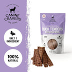 Canine Cravers Single Ingredient Dog Treats – Pure Royal Duck - Human Grade Air Dried Hypoallergenic Pet Food – Grain, Gluten, and Soy Free – 100% All Natural – 5.3 oz