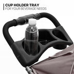 MoNiBloom Foldable Dog Strollers for Small Dogs with Weather Cover, 3 Wheels Pet Strolling Cart for Dogs and Cats with Storage Basket and Cup Holder, Breathable and Visible Mesh for All-Season, Coffee