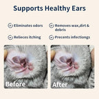 MIOSSZI 250ct Dog Ear Cleaner - Finger Wipes for Dogs & Cats Ear Wipes for Itch Relief Remove Wax & Odor, Dog Teeth Cleaning Wipes-Dog Ear Finger Wipes