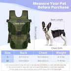 YUDODO Front Pet Carrier Backpack for Small Dogs and Cats, Secure and Breathable Mesh, Ergonomic Support, Adjustable for Walking, Hiking, or Travel (Army Green-Pro S)