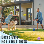 Dog Balls Tennis Ball Toys Dog Toy for Aggressive Chewers Indestructible Teething Chew Toys Water Toy Fetch Ball for Dogs (4 Pack)