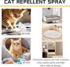 2PCS Cat Deterrent Spray, Effective Cat Scratch Deterrent Training Aid for Furniture, Natural Cat Spray Deterrent, for Urine Marking & Scratching