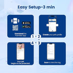 Dog ID Tag with QR Code & NFC, Silent Silicone Dog Name Tags Personalized for Pets- Scan QR for Instant Location Alert, Emergency Contact and Modifiable Pet Profile (White)