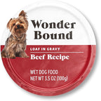 Amazon Brand - Wonder Bound Small Breed Wet Dog Food, Beef Recipe, Loaf in Gravy, 3.5 Ounce (Pack of 12)