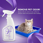 Zero Odor – Litter Odor Eliminator - Permanently Eliminate Litter Odors with Best Patented Molecular Technology - Pet Safe & Works on all types of litter, 16oz (Over 400 Sprays)