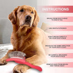 Dog Slicker Brush for Golden Doodle Grooming Kit - Dematting Brushes for Goldendoodles, Labradoodles, Poodles - Pet Hair Brush for Medium & Long Haired Dogs - Large (Red)