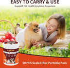 Dog Dental Wipes - Tooth Brushing Kit for Cats & Dogs - Dog Toothbrush Finger Dental Wipes to Remove Plaque & Tartar,Effective Teeth Cleaner (100PCS)