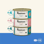 Applaws Natural Wet Cat Food in Broth, Made with Limited and Natural Ingredients, Fish Selection Variety Pack in Broth (12 x 5.5oz Cans)