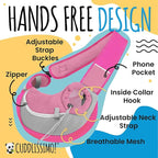 Pet Sling Carrier - Soft Front-Chest Carrying Bag for Small Pets (Ideal for Dogs, Puppies & Cats 6–10 lbs) - Carefully Sized for Yorkshire Terrier, Maltese, Toy Poodle, Papillon -(Pink-L)