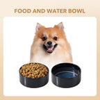 Ceramic 6.1inch Dog Bowl for Small Breed Dogs, Anti-Slip and Weighted Pet Food and Water Dishes (Single Bowl, Starry Sky)
