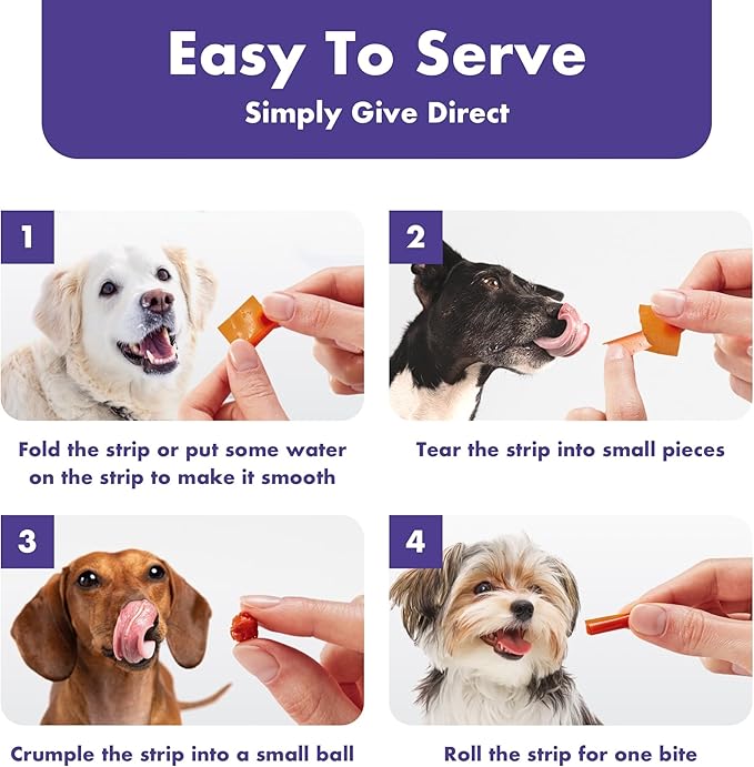 NeLM Supplements & Vitamins for Dogs - Mouth Dissolving Strips - Multivitamin, Eye, Hip & Joints, Gut, Dental Support - Pet Health Supplies - 30 Stips(Pack of 1) (30 Strips (Pack of 1), Eye Support)