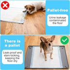 16in x 24in Dog Pee Pad Holder - Leak-Proof Non-Slip Indoor Tray, Fits Standard Puppy Pads, Ideal for Puppy Potty Training (S)