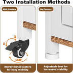 EasyCom 42"/41"/33" XL Heavy Duty Dog Crate Furniture with Casters, Dog Kennel Indoor for Large and Medium Dogs, Double-Doors Sturdy Dog Cage for Anxiety Dog, Decorate House as TV Stand, Bedside Table