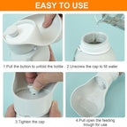 Dog Water Bottle Portable,Collapsible Food Grade Silicone,Travel Dog Water Bottle for Outdoor Walking, Hiking, Camping,Water Dispenser with Folding Bowl,Gray