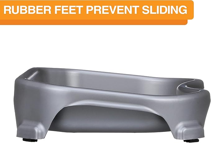 Neater Pet Brands Large Capacity Cat Bowls, Water Bowl for Cats, Reptiles, Chickens, Birds, & Small Animals, Cat Food Bowl (6 Cups), Indoor or Outdoor Water Trough & Feeder, Gunmetal Grey