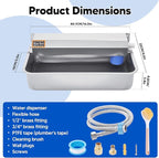 Automatic Water Dispenser for Dog, 6L Dog Water Bowl Dispenser, Large Stainless Steel Indoor/Outdoor Water Feeder Suitable for Dogs Livestock Chicken Horse, Easy to Clean