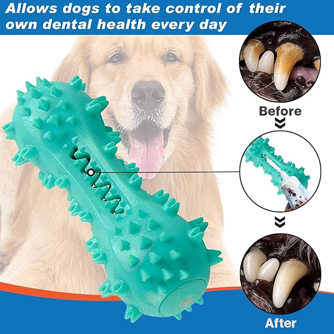 Toothbrush Dog Chew Toy, Stick Bone for Dog Teeth Cleaning, Tooth Brushing, Teething Chew Toys, Dental Oral Care for Small, Medium and Large Dogs(Blue)