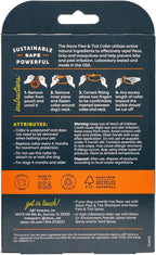 ALZOO Natural Flea & Tick Dog Collar - Helps Repel Fleas, Ticks & Mosquitoes - 100% Plant-Based Active Ingredients - Waterproof - Up to 4 Months Protection - Medium-Sized Dogs: 16-40 lbs - Single