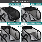 PetAmi Small Dog Purse Carrier, Soft-Sided Pet Carrier Bag with Pockets, Portable Puppy Cat Travel Handbag Tote, Airline Approved Breathable Mesh, Poop Bag Dispenser, Max 18 lbs, Stripe Black