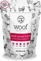 WOOF Lamb Green Tripe Freeze Dried Raw Dog Treats with Added New Zealand Green Mussel - High Protein, Natural, Limited Ingredient Topper or Treat 1.76 oz