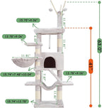 Cat Tree, Multi-Level Cat Tower for Indoor Cats, Cat Condo with Cat Scratching Post and Board, Cat Hammock, Muchroom GCT011MU