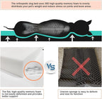 Heated Dog Bed with12V～24V Safe Voltage, Electric Heating Arthritis Orthopedic Dog Bed with Thickened Memory Foam, Heated Pet Bed with Waterproof Cover for Medium Dogs, Large Dogs (Large)