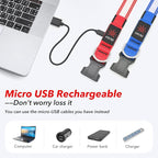 Visinite LED Dog Collar USB Rechargeable, Reflective Light Up Pet Collar for Night Walking, Adjustable Glow Collar for Small Medium Large Dogs(Red, M)