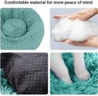 Dog Bed for Small Medium Large Dogs, 24 inch Calming Dogs Bed, Washable-Round Cozy Soft Pet Bed for Puppy and Kitten with Slip-Resistant Bottom