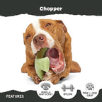 Barkbox Super Chewer Tough Dog Chew Toys for Aggressive Chewers, Dental Stimulating (Chopper - Large)