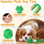 Dog Toys to Keep Them Busy, Plush Tug of War Interactive Rope Dog Toys, Squeaky Chew Toys for Small Medium Large Dogs