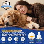 Dog Pheromone Calming Diffuser: Relaxing Pheromone for Dogs Relief Stress Anxiety Fighting Scratching Barking, Dog Calming Pheromone Diffuser Kit with 1 Plug in Diffuser+2 Refill 48ml (3in1)