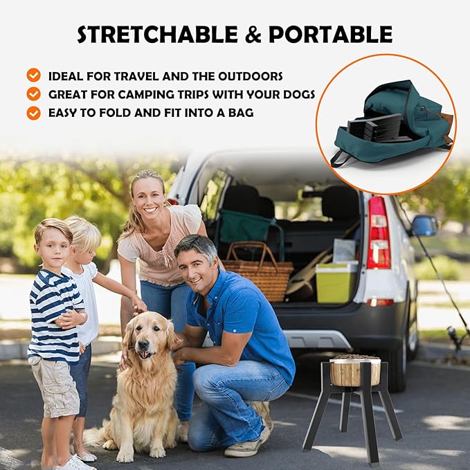 SHAINFUN Dog Bowl Stand for Large Dogs, Adjustable Elevated Dog Bowl Fits 7-10.6" Bowls, Height 11'' , Single Dog Bowl Food Stand Feeder(Bowl not Included) Easy Disassembly, for Medium and Large Dogs