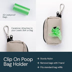 MalsiPree Walking Set with Retractable Dog Leash, Poop Bag Holder, Leak Proof 12 Oz Dog Water Bottle, Flashlight & 20 Poop Bags - 9.8ft Leash Retractable for Small to Medium Pet (Sand & Teal, 12 Oz)