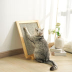 Wood Sisal Cat Scratching Pad,Cat Scratching Post,Cat Wall Scratcher,Sisal Cat Scratcher for Indoor Cats Adults,Cat Scratching Bed,Large Frame Scratching Vertical Horizontal