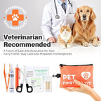 Portable Dog First Aid Kit with Hook - Water Resistant Pouch for Hiking, Camping, Daily Family Use, Travel, Pet Safety, Thoughtful Gift for Pet Owners (45pcs Standard Version)