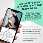 MYLUCKYTAG QR Code Stainless Steel Pet ID Tag - Personalized, Online Profile, Location Alert Email, Digital, Durable - Dog Collar Engraved