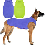 2 Pack Dog Shirts, Quick Dry Breathable Dog Clothes Pet Sleeveless Vest, Lightweight Stretchy Tank Top T-Shirts for Large Dogs, Deep Blue+Dark Green (XL)