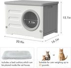 Plastic Outdoor Cat House Weatherproof&Insulated,Waterproof Elevated Cat Shelter Stackable Pet House Cat Wave for Outdoor Indoor Use with Bed Cushion (Green)