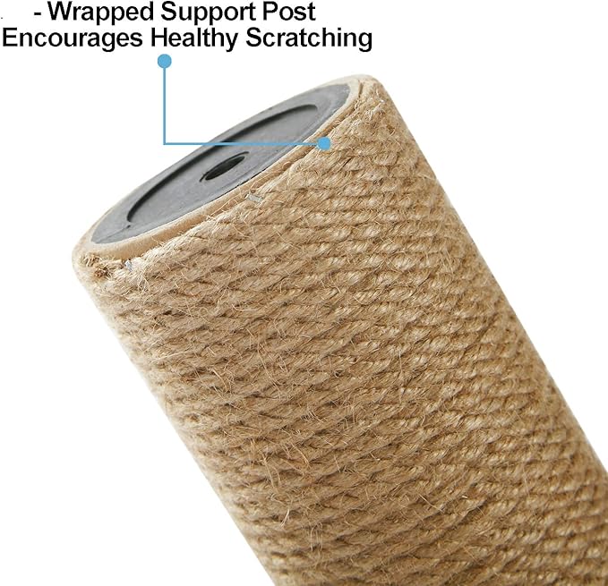 LUCKITTY Small Cat Scratching Posts Kitty Coconut Palm Tree-Cat Scratch Post for Cats and Kittens - Natural Jute Sisal Scratch Pole Cat Scratcher (23IN)