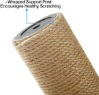 LUCKITTY Small Cat Scratching Posts Kitty Coconut Palm Tree-Cat Scratch Post for Cats and Kittens - Natural Jute Sisal Scratch Pole Cat Scratcher (23IN)