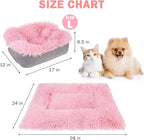 SCENEREAL Self Warming Cat Bed, Heated Cat Bed Mat for Cats Small Dogs, 2 in 1 Soft Plush, Washable Pet Pad for Indoor Outdoor Kitten Puppy, Pink 28" x 24"