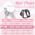 rabbitgoo Dog Harness Medium Sized, No Pull Pet Harness with 3 Buckles, Adjustable Soft Padded Vest with Control Handle, Walking Reflective Pet Vest for Medium Dogs, Pink, M